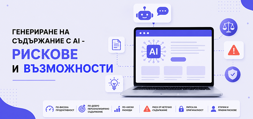 Генериране на съдържание с AI - рискове и възможности