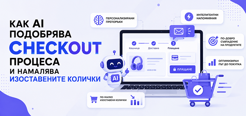 Как AI подобрява checkout процеса и намалява изоставените колички