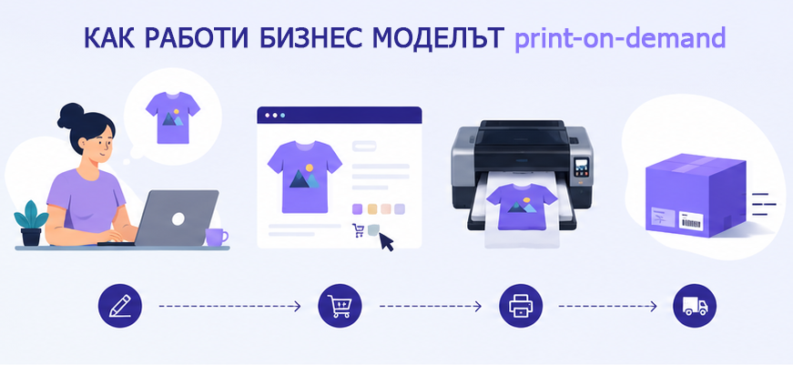 Как работи бизнес моделът print-on-demand
