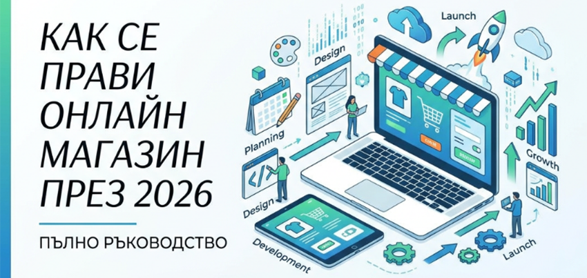 Как се прави онлайн магазин през 2026 - пълно ръководство