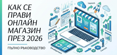 Как се прави онлайн магазин през 2026 - пълно ръководство