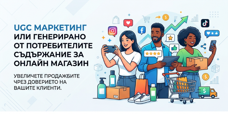 UGC маркетинг или генерирано от потребителите съдържание за онлайн магазин